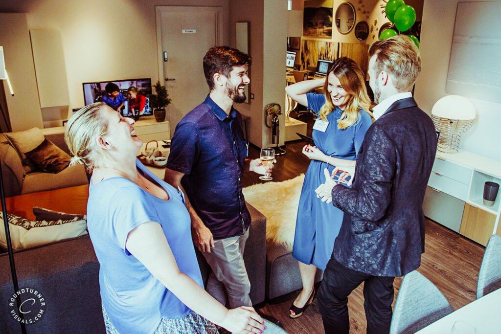 corporate-gallery-wide-05 Chris Dodd entertaining corporate clients at a furniture company's open day