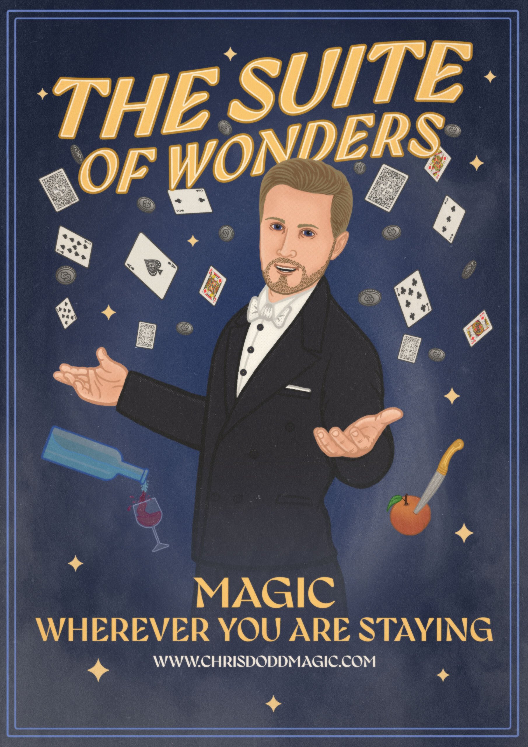 The Suite of Wonders - Official poster - Magic wherever you are staying - Chris Dodd Magic