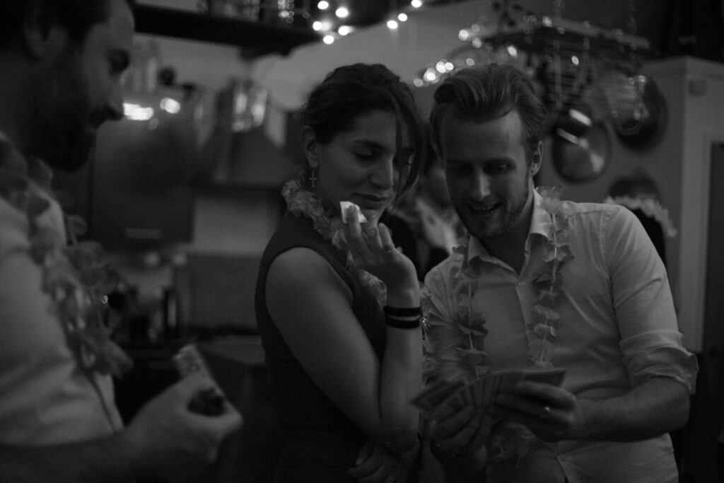 Chris Dodd performing to Caterina Murino at a private birthday party. Venue: a house in London